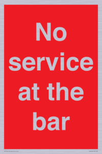 No service at the bar